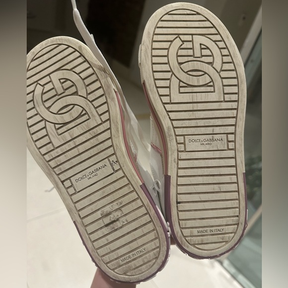 dolce & gabbana logo-stripe low-top sneakers, almost brand new, size 36 - Picture 2 of 5